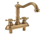G1/2 Sink Faucet Antique 2 Handle Hot Cold Water Full Copper Basin Mixer Tap for Kitchen Bathroom V1294-YM0901-3112230046012