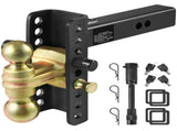 Adjustable Trailer Hitch, 152.4 mm Drop & 114.3 mm Rise Hitch Ball Mount with 50.8 mm Receiver, V952-SQTQJTCB2225DZS3SV0