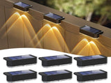 Solar Powered Outdoor Fence Light, Warm White Decorative Garden Rail Light with Auto On/Off, Easy V1341-ZY-B98JLB8Z-3PCS-WARMLIGHT