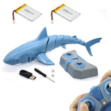 2.4G Remote Control Shark Toy RC Simulation Shark for Swimming Pool Gray V1263-JX-7293-2