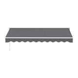 Instahut Retractable Folding Arm Awning Motorised Sunshade 3.5M X 2.5M Grey AWN-B-ARM-REMOTE-35X25-GREY
