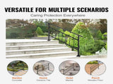 Iron Handrail Stair Railing Hand Rail Kit 1-4 Steps Outdoor Black w/ Bars V952-TZFGZXSLZFSD4JWFNV0