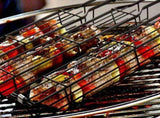 4 Pack BBQ Grill Basket for Home Foldable Non-Stick Barbecue Grill with Wooden Handle Powder Coated V1107-114-33648