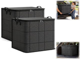 Foldable Comforter Storage Bags Large Capacity Dust Proof Organizer with Zipper Handles.180L V1366-AZ2-W-18312