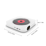Bluetooth Portable Home CD Music Player with Remote Control, Timer, Built-in Speakers and LED V1369-AZ3-W-04120