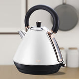 Pronti 1.7L Rose Trim Collection Kettle - White KTL-017-GST-WH