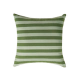 18" x 18" Square Woven Green Stripe Decorative Outdoor Pillow, Spot Clean with Water and Mild V1366-AZ2-W-14221
