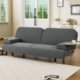 LEVEDE CONVERTIBLE SOFABED WITH USB CHARGE AND SIDE TABLE SOFABED1008-DG