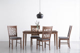 ALLEGRO Dining Table 6x ASBEL Dining Chair - 7 Piece Dining Set - Cocoa V656-145077-241360
