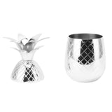 Cocktail Shaker Pineapple Shape Stainless Steel Polished Smooth Surface 500ml for Home Bar Silver V1294-YM0703-3118230139913