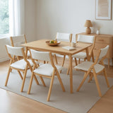 Levede 6x Dining Chairs Foldable PU Beige CH1099-2-BGX3