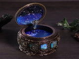 Vintage Music Box with 12 Constellations Rotating Goddess Twinkling LED Light V1294-YM0901-JY20436-07