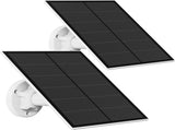 2-Pack 5W Solar Panel for Outdoor Security Camera 5V USB Charger with 9.8ft Cable, IP65 V1107-CS-5WGFB2