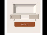 European Style TV Cabinet Entertainment Unit Stand Storage V63-840771