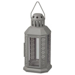 10 Pack of Dark Grey Metal Miners Lantern Summer Wedding Home Party Room Balconey Deck Decoration V382-DARKGREYLANTERN10