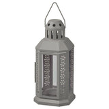 5 Pack of Dark Grey Metal Miners Lantern Summer Wedding Home Party Room Balconey Deck Decoration V382-DARKGREYLANTERN5