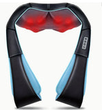 Blue Portable Kneading Neck and Shoulder Massager with Heat - Four-Button Design, USB Charging V888-ELOSUNG15098