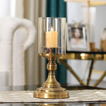 SOGA 33.5cm Gold Nordic Deluxe Candlestick Candle Holder Stand Pillar Glass /Iron CANDLESTICK3451