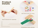 12PCS Wooden Canvas Stretcher Bars with 2 Tacks Removers, Mesh Fabric, 100PCS Thumb Tacks, Storage V1192-AZ-W-18406