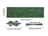Ivy Privacy Fence, 59 x 158in Artificial Green Wall Screen, Greenery Ivy Fence w/ Mesh Cloth Backing V952-WLSRZZWQ1J59PISG2V0