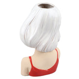 Girl Face Vase Modern Decorative Sculpture Ceramic Head Flower Vase for Living Room Bedroom Office V1294-YM0706-3115230067111