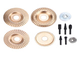 4PCS Angle Grinder Wood Carving Disc Set Carbon Steel Grinding Wheel Shaping Disc with 5 Rotating V1294-YM0901-3114240101011