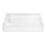 Acrylic Fruit Towel Tray Lightweight Breakfast Cheese Serving Tray with Handles for KTV Hotel V1294-YM0714-3118210235911