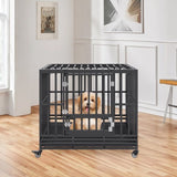 VEVOR 42 Inch Heavy Duty Dog Crate, Indestructible Dog Crate, 3-Door Heavy Duty Dog Kennel for V952-GLSYSDXPF421474QIV0