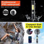 7 Modes Waterproof Rechargeable UV Light Flashlight Torch for Camping V178-58540