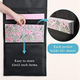 3Pcs Scrapbook Paper Storage, 12 x 12 Inch Hanging Paper Storage Bags with Door Hooks for V1366-AZ2-W-16195