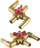 All Solid Brass Body Automobile Integrated 4-Way Heating Water Manual Control Valve 5/8 OD V1258-DP02-C-473