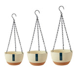 Hanging Double Chain Hanging Basket Planter Home Balcony Indoor Automatic Water Absorbing Basin V1294-YM0521-230208LD01-9