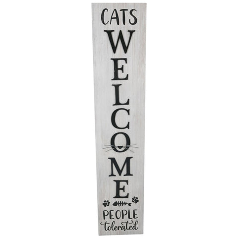 Cats Welcome Wall Sign 17x80cm V637-11067WEL