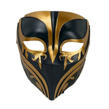 Resin Night Jasmine Full Face Mask, Black & Gold Relief Dark Style, Halloween Christmas Masquerade V1232-YLXMJ-001