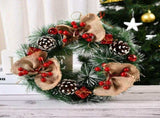 Christmas Wreath Artificial Christmas Hanging Wreath for Front Door Wall Tree Christmas Party Shop V1294-YM0714-10310039