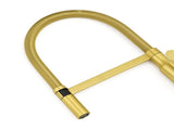 Brushed Gold Tall Kitchen Sink Basin Mixer 360 Swivel Faucet Tap Pull Out Spout V1233-KRD506G