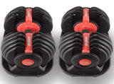 Powertrain 48kg Adjustable Dumbbells 15-in-1 Home Gym Weights Red DMB-BF1-024-2