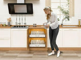 CARLA HOME 2 Pack Pull Out Dish Rack for Kitchen Cabinet with Slide Out Drawer Organizer for Plates, V178-36327