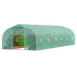 Walk-in Tunnel Greenhouse, 29.5x9.8x6.6 ft Hoop House Greenhouse Tunnel, Peaked Roof Plant Hot House V952-SDXWS30X10X7FTY13V0