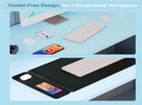 Laser Wireless Charging Desk Mat Black V1031-WC-MATB-792