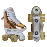 Circle Society Adjustable Quad Kids Roller Skates - Metallic Rose Gold Rhythm Skates BS-171362