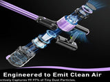 Cordless Vacuum Cleaner, 10 in 1 Stick Vacuum with Powerful Suction, Hose, Green LED Light, V1313-AU-A27V-1