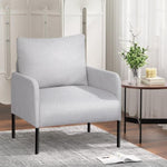 Artiss Armchair Accent Chair Pillow Fabric Grey UPHO-B-ARM08-1S-FB-GY