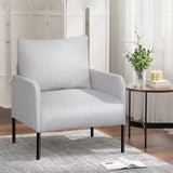 Artiss Armchair Accent Chair Pillow Fabric Grey UPHO-B-ARM08-1S-FB-GY