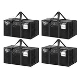 4 Pack Extra Heavy Duty Large Moving Bags with Strong Zipper & Comfortable Handles, Sturdy & Durable V888-ELOSUNG47234