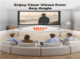 Projector Screen with Stand, 80 Inch 160&deg Wide Angle Indoor Outdoor Projection Screen, 169 4K HD V952-ZJSTYPMEKPJZC0SR9001V0