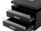 Levede Smart Bedside Table Charging Station Motion Sensor Modern Nightstand NI1075-BK-AU