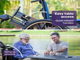EQUIPMED Electric Wheelchair Folding, Long Range, Airline Approved, Lithium Battery, 24" Light Rear V219-HELWLCEQPKB2A