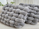 Gray Yellow braided sofa cushions, modern throw pillows, stylish sofa decor, comfortable home V1347-102-YEL-05706