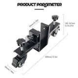 Adjustable Door Installation Roller Tool with 360&deg Swivel Brake Casters, U-Shaped Clamp for Heavy V1341-ZY-RPYGW7UM-2PCS